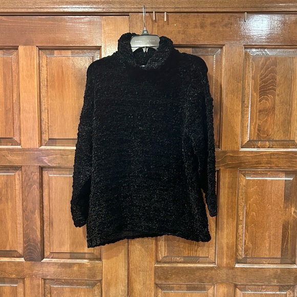 Vintage Georgina Von Etzdorf England Black Textured Collar Shirt Top Size 12 - Picture 3 of 14